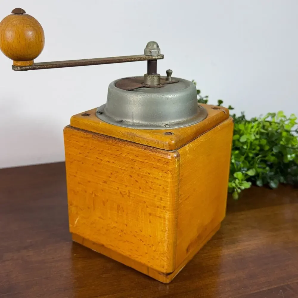 Vintage Armin Trosser Brimaz 200 Coffee Grinder West Germany Wood Hand Crank